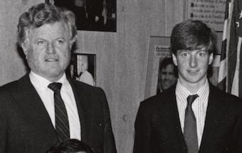 Senator Kennedy and son Patrick in 1985