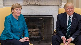 Donald Trump and Angela Merkel