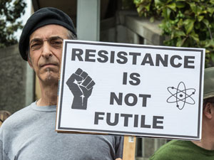 Trump protestor