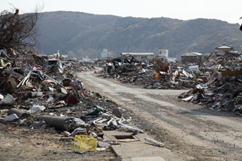 Fukushima earthquake ruins