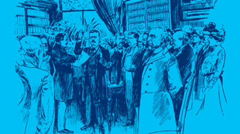 Sketch of Teddy Roosevelt's inauguration in 1901
