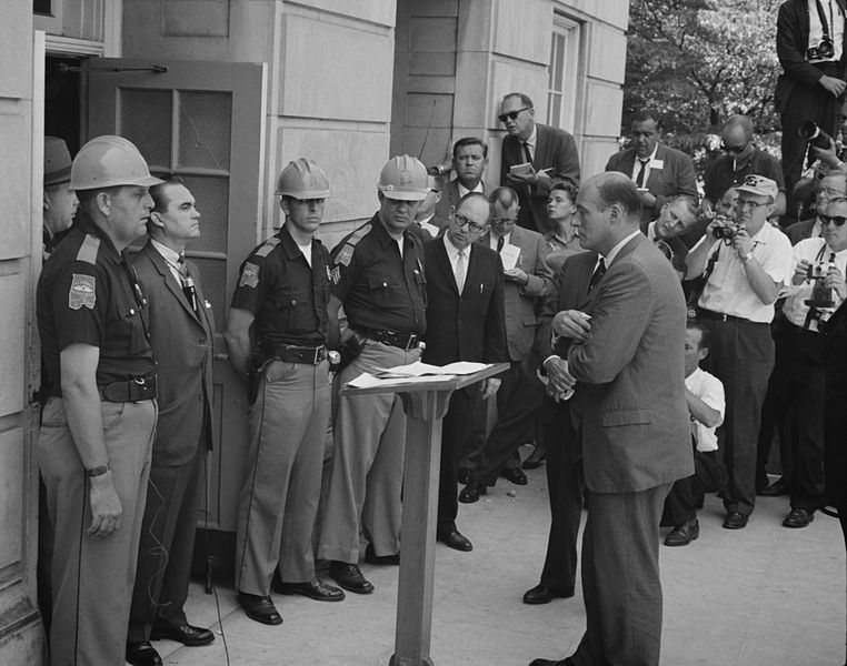 Governor George Wallace blocked from entering the University of Alabama