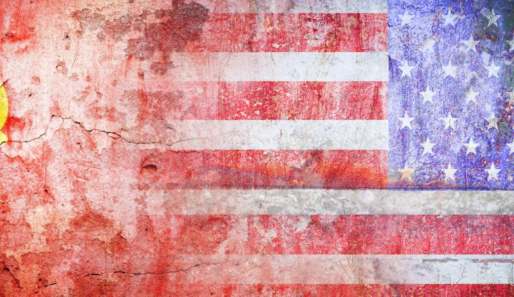 US and Soviet Flag