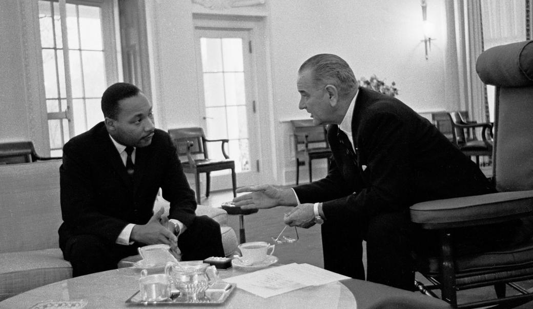 Martin Luther King Jr. meeting with LBJ