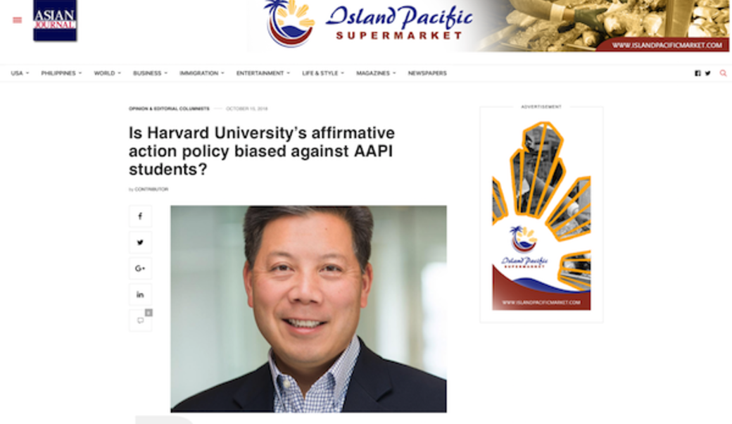 Asian Journal op-ed by Chris Lu