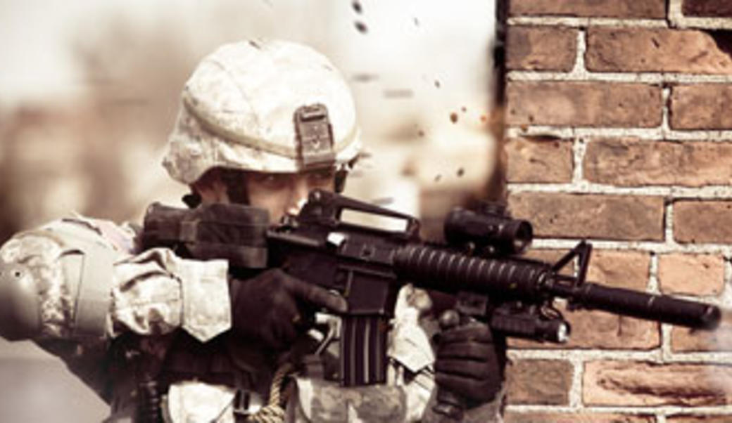 Soldier firing