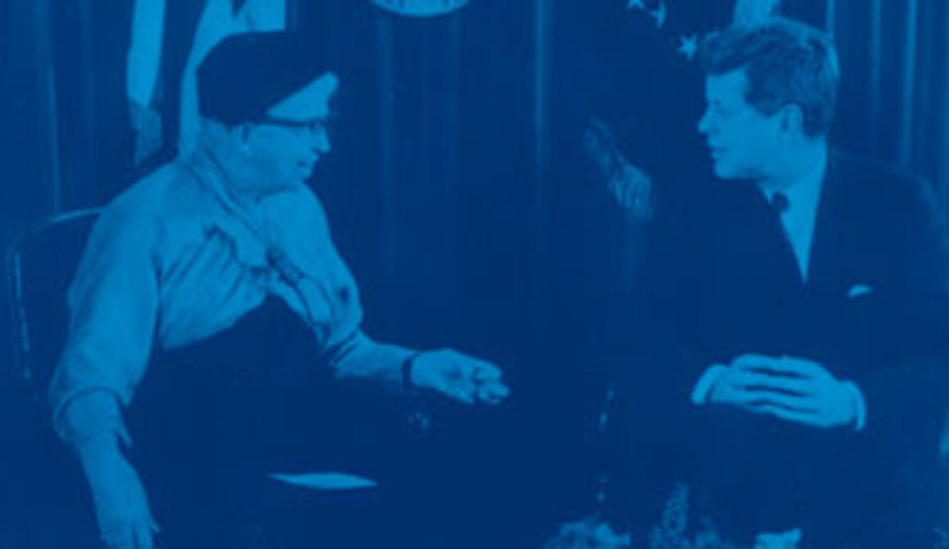 Eleanor Roosevelt talking to John F. Kennedy