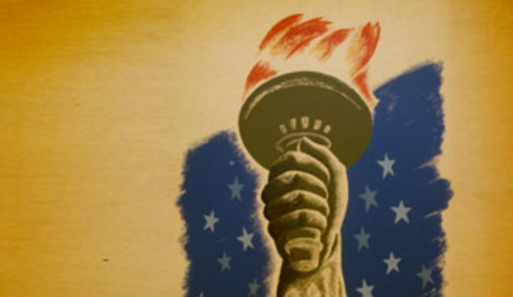 drawing of torch of freedom