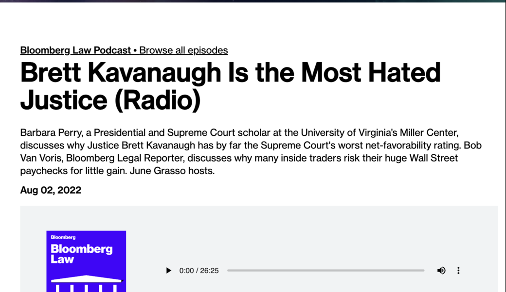 screenshot of Bloomberg Law Podcast