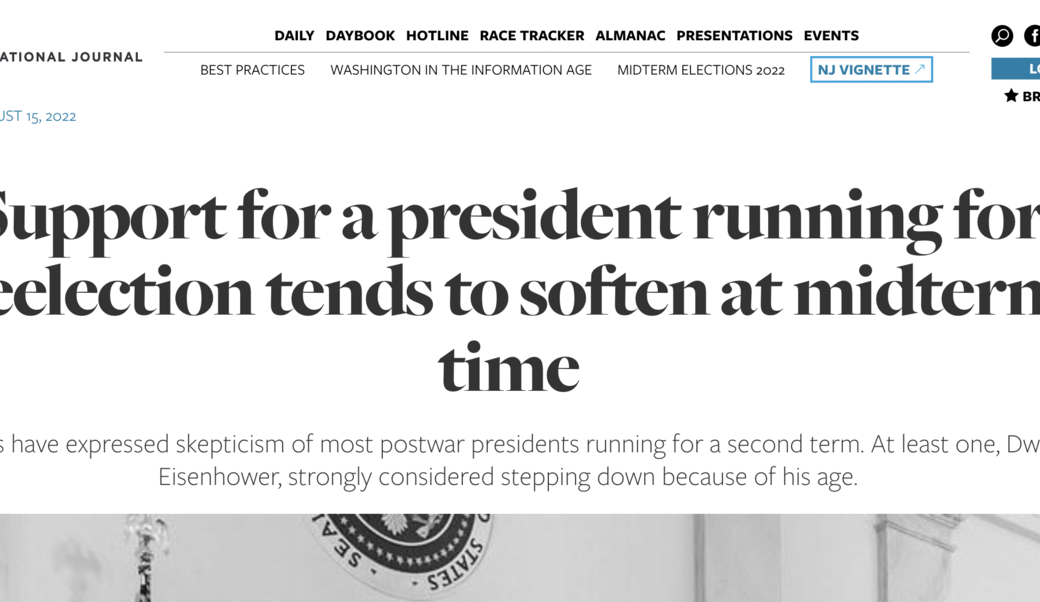 screenshot of National Journal headline