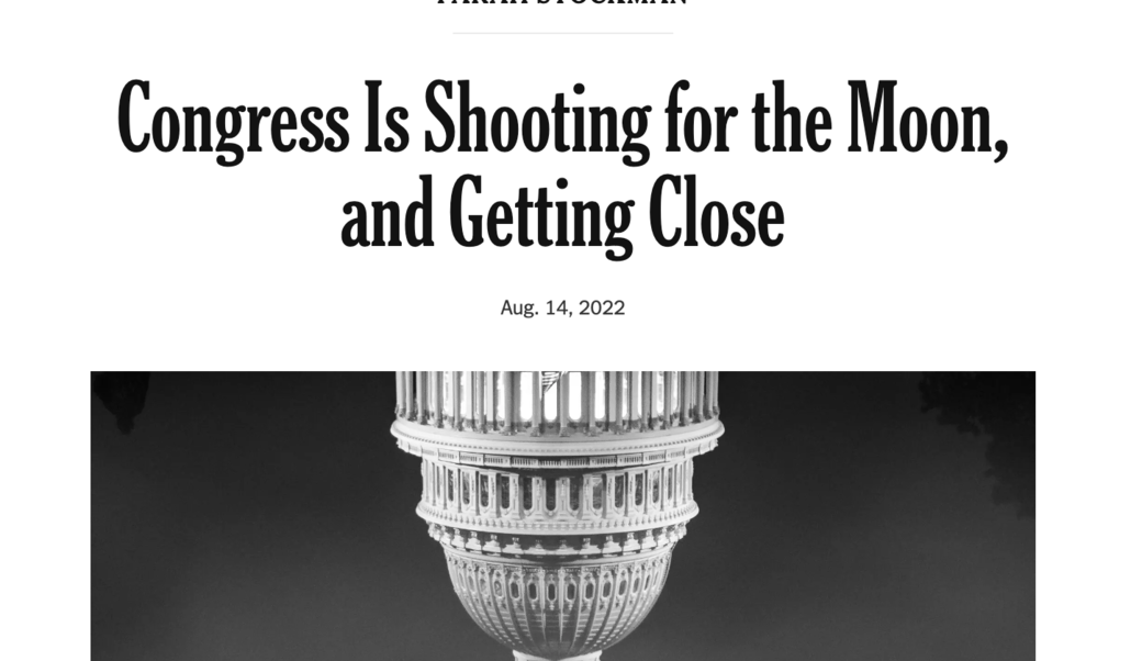 screenshot of Farah Stockman headline with upside-down capitol building