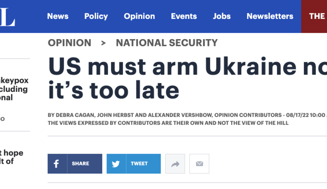 screenshot of headline from the Hill