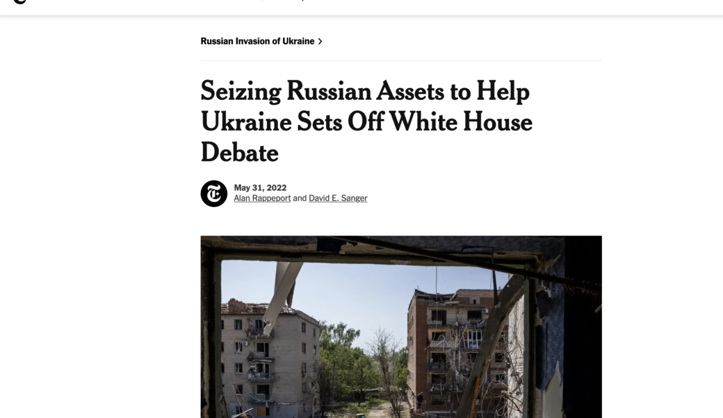 NY Times article headline