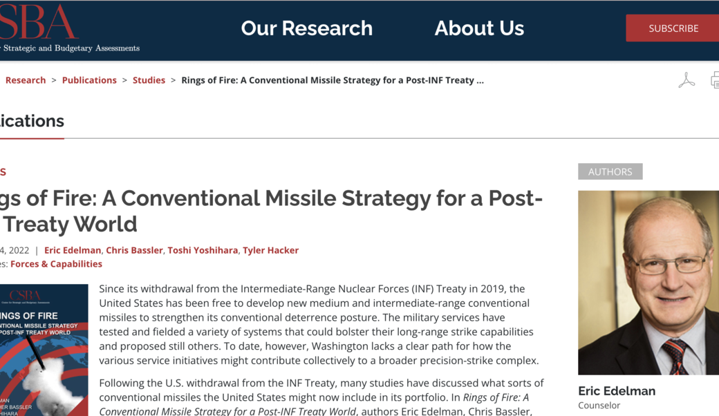 screenshot of Eric Edelman article