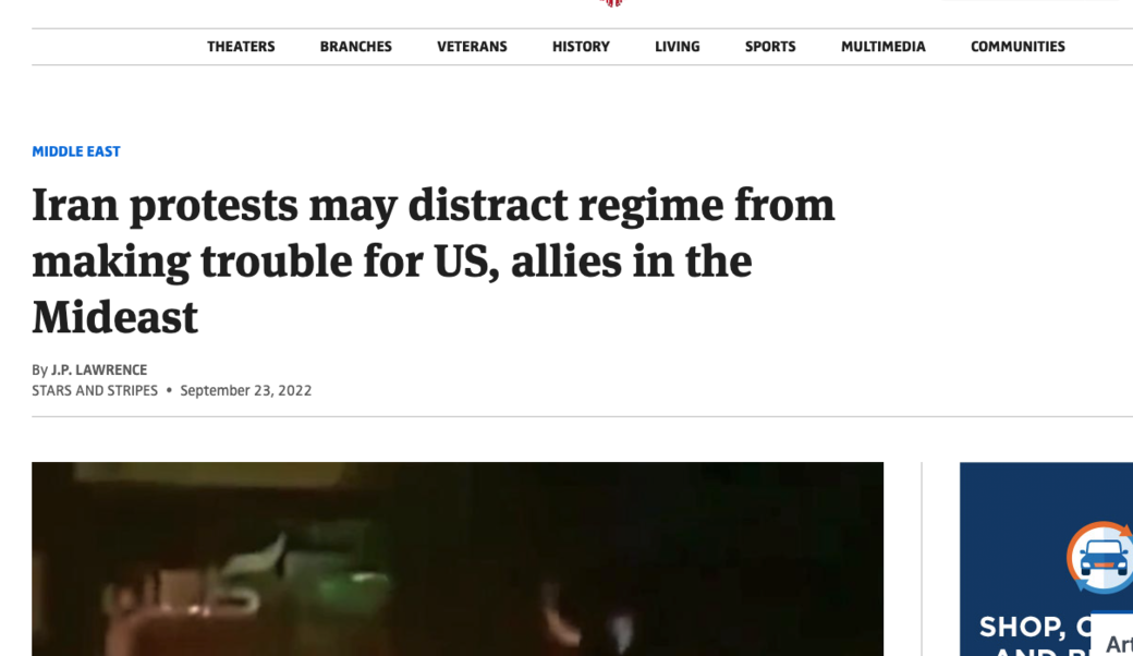 screenshot of article headline from Stars and Stripes