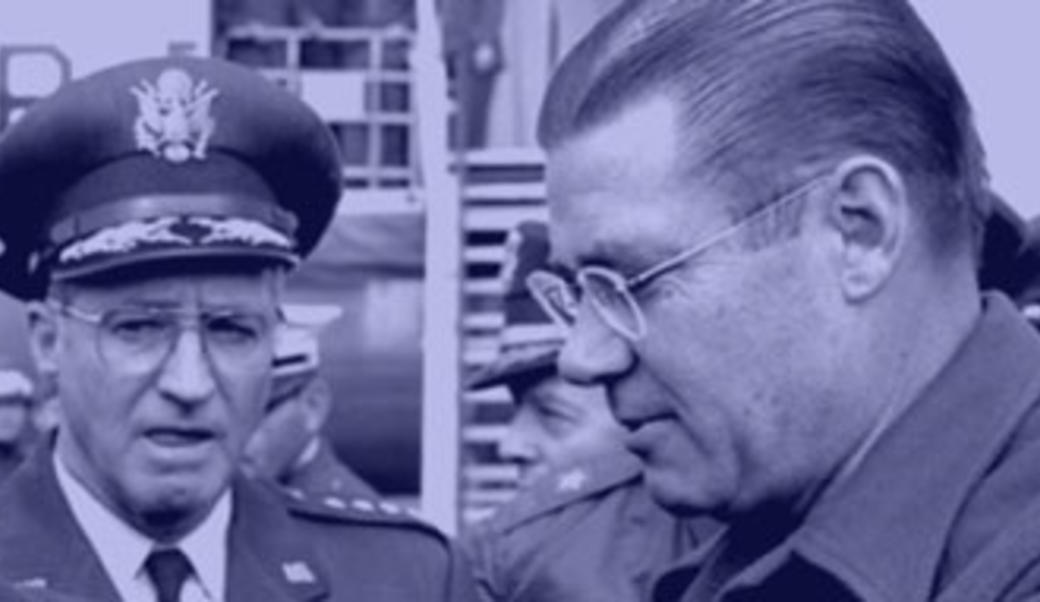 US Secretary of Defense Robert McNamara in Frankfurt, Germany, 1962