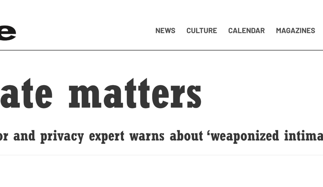 screenshot of article headline