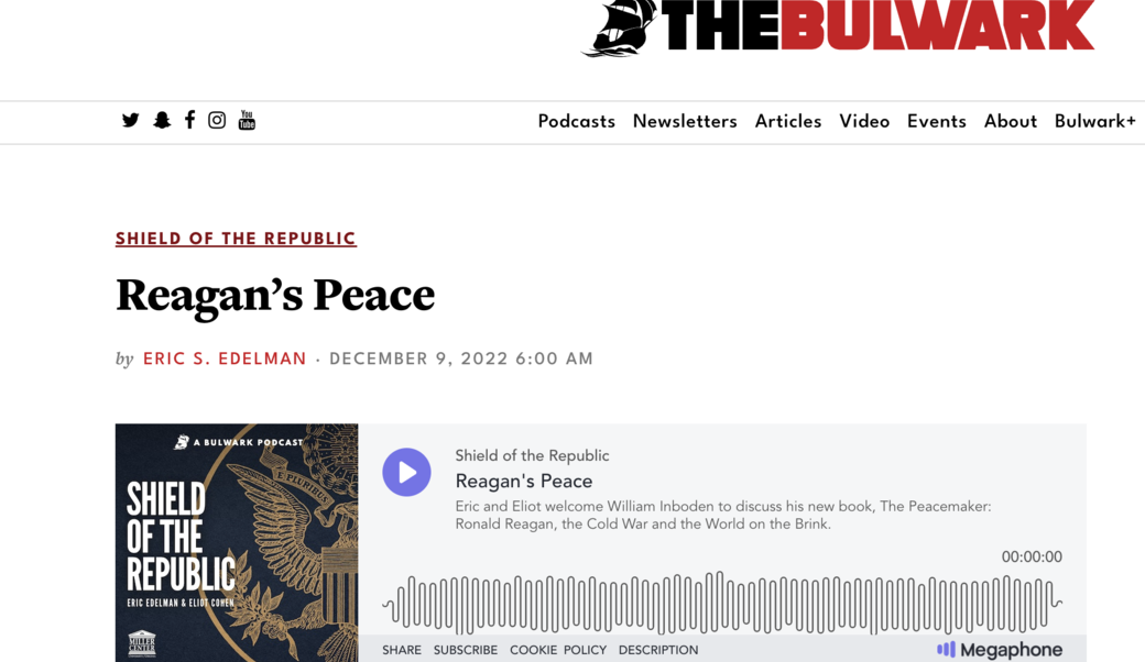 screenshot of podcast headline