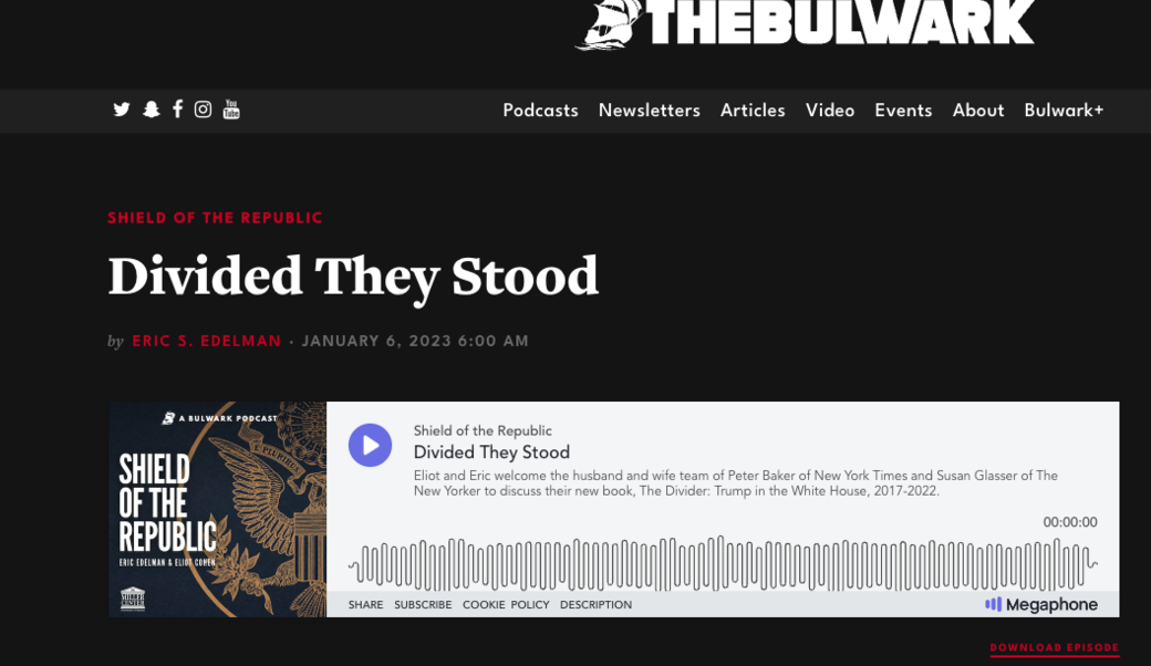 screenshot of podcast title