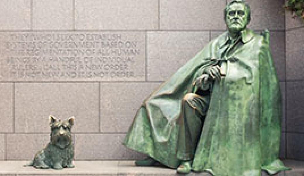 Statue of Roosevelt and Fala