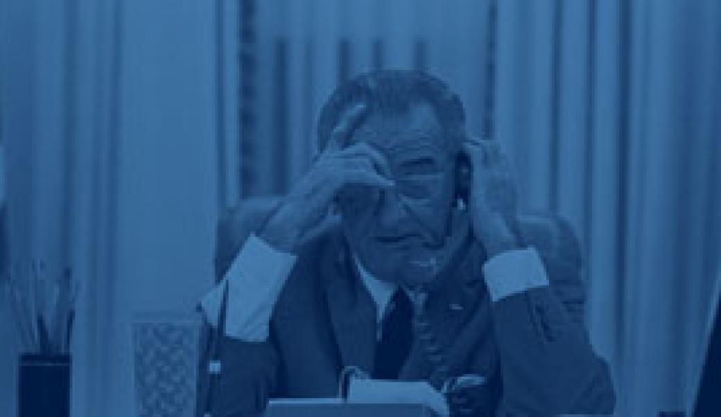 Lyndon Johnson on phone