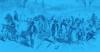 Drawing: freed slaves marching