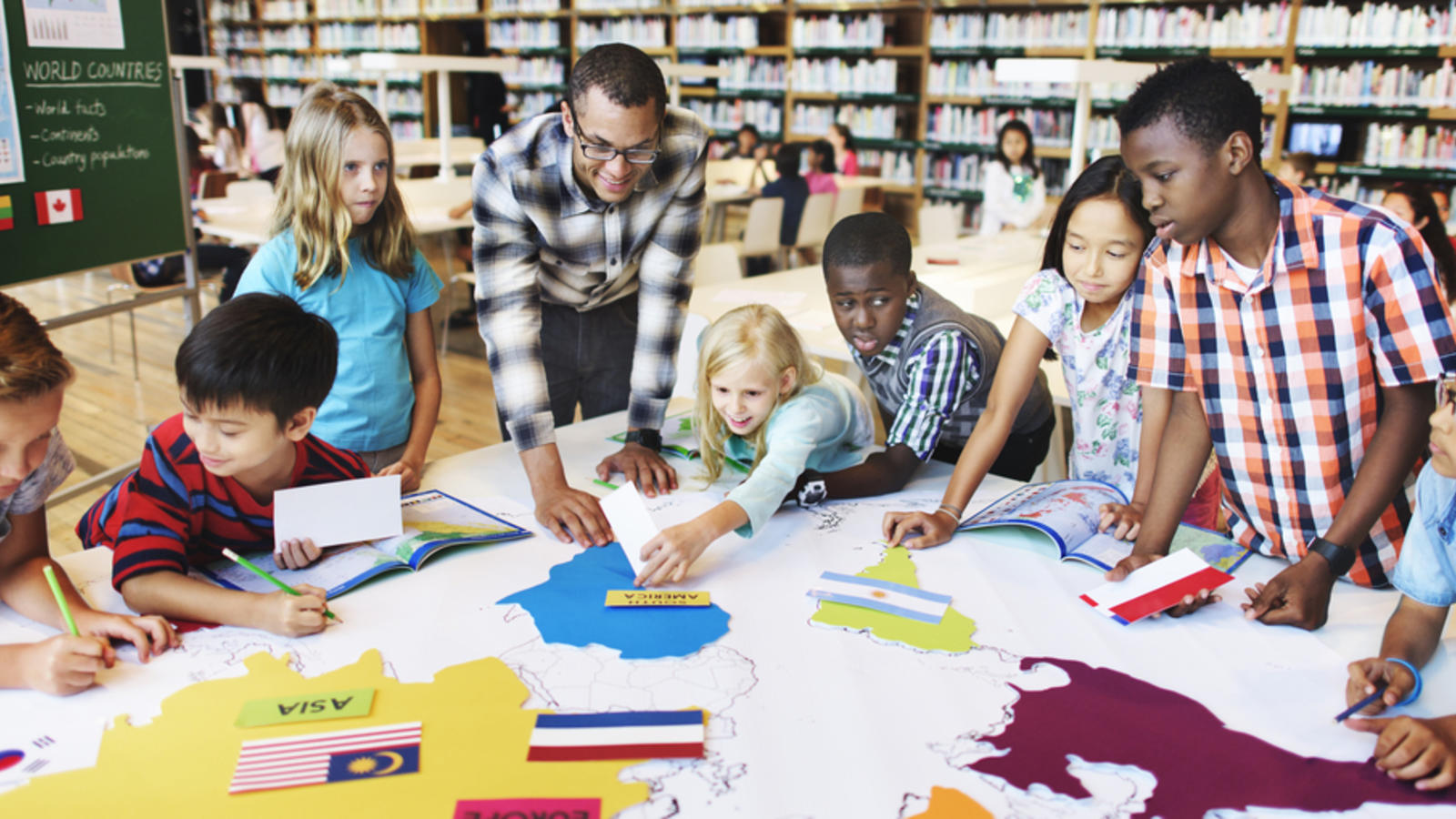 children in a classroom