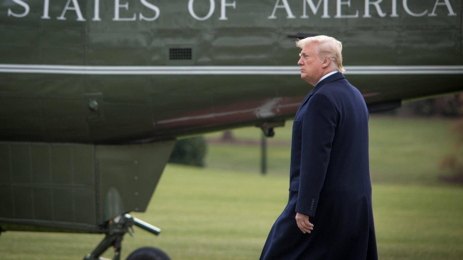 trump walking to marine one