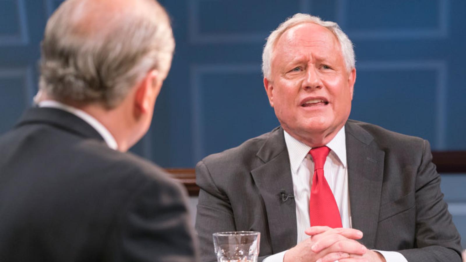 William Kristol looking up